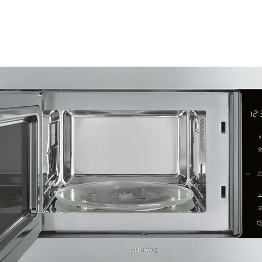Smeg FMI325X microondas Negro, Acero inoxidable Microondas con grill Integrado 25