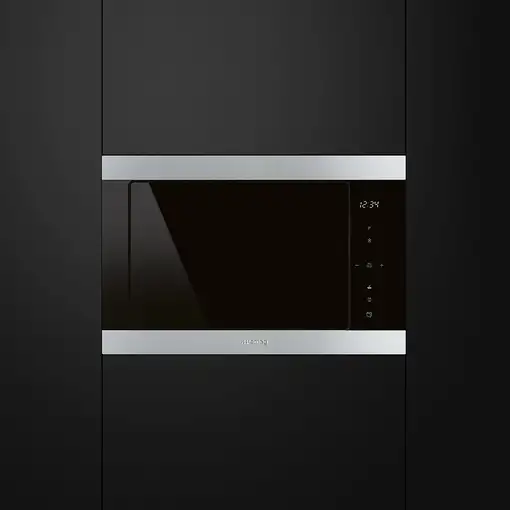 Smeg FMI325X microondas Negro, Acero inoxidable Microondas con grill Integrado 25