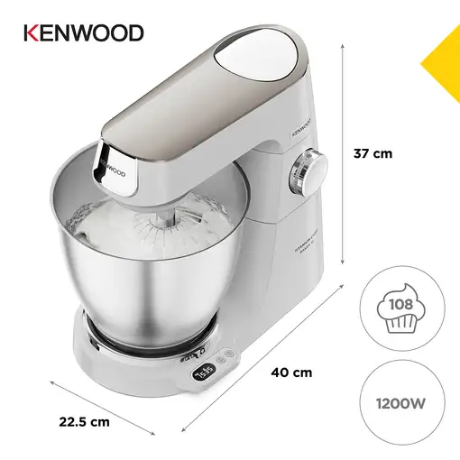 Kenwood Titanium Chef Baker XL robot de cocina 1200 W 7 L Blanco Balanza integrada
