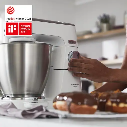 Kenwood Titanium Chef Baker XL robot de cocina 1200 W 7 L Blanco Balanza integrada