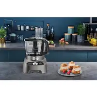 Moulinex FP825E robot de cocina 1000 W 3 L Negro, Gris