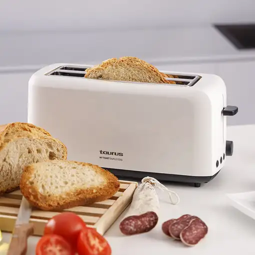Taurus 8414234606730 tostadora 6 2 rebanada(s) 1450 W Negro, Blanco