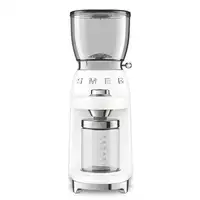 Smeg CGF11WHEU molinillo de café 150 W Transparente, Blanco
