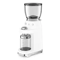 Smeg CGF11WHEU molinillo de café 150 W Transparente, Blanco