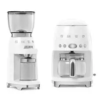Smeg CGF11WHEU molinillo de café 150 W Transparente, Blanco