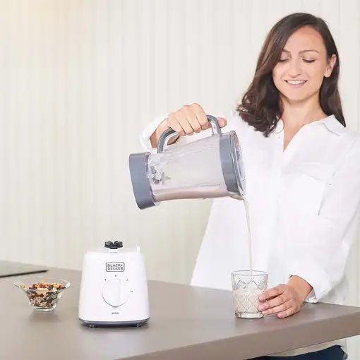 Black & Decker BXJB500E licuadora 1,5 L Batidora de vaso 500 W Blanco