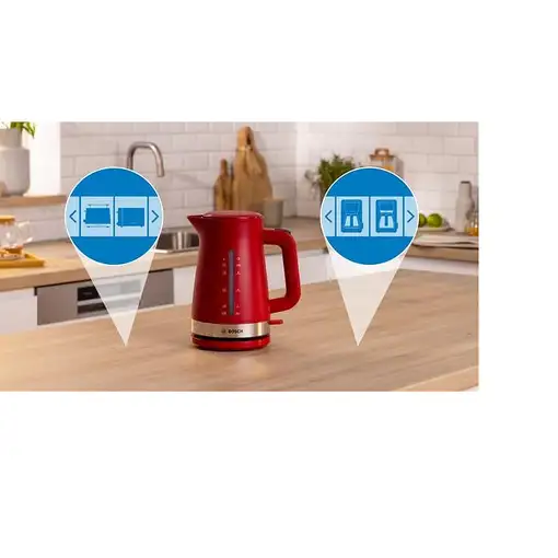 Bosch TWK4M224 tetera eléctrica 1,7 L 2400 W Rojo
