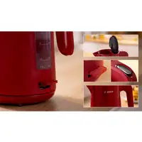 Bosch TWK2M164 tetera eléctrica 1,7 L 2400 W Negro, Gris, Rojo