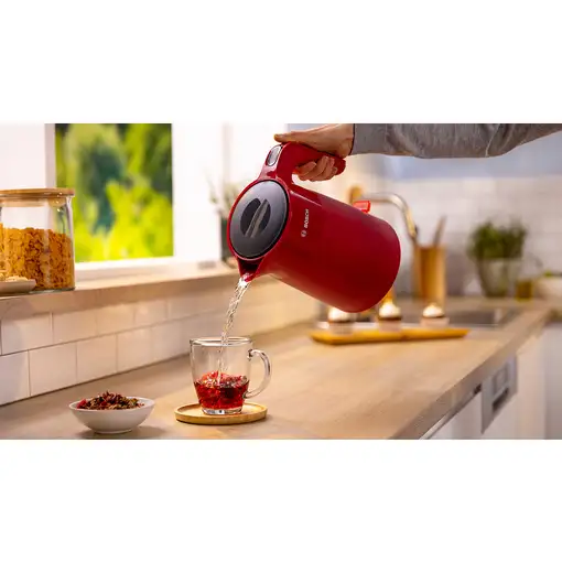 Bosch TWK2M164 tetera eléctrica 1,7 L 2400 W Negro, Gris, Rojo