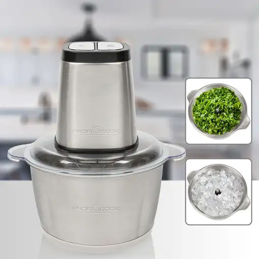 Clatronic PC-MZ 1227 picadora eléctrica de alimentos 1,7 L 500 W Acero inoxidable