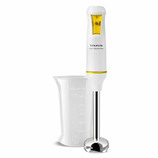 Taurus Robot 750 Easy inox 0,5 L Batidora de inmersión 750 W Blanco, Amarillo