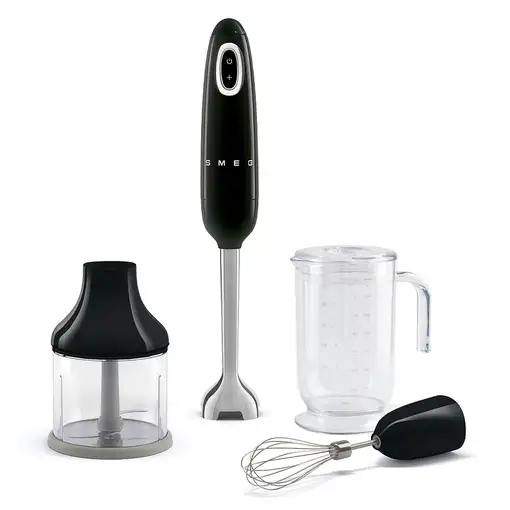 Smeg HBF03BLEU licuadora Batidora de inmersión 700 W Negro, Acero inoxidable