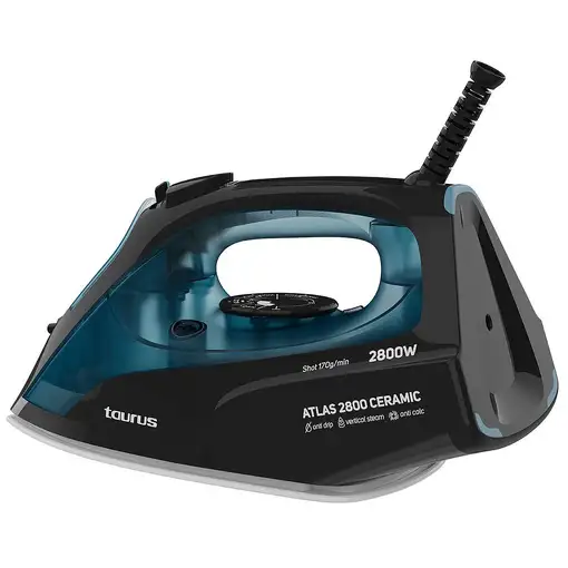 Taurus ATLAS 2800 CERAMIC Plancha a vapor Suela de cerámica 2800 W Negro, Azul, Gr