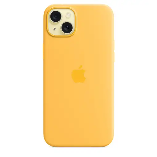 Apple Funda de silicona con MagSafe para el iPhone 15 Plus - Amarillo solar