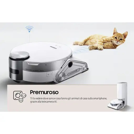 Samsung Jet Bot AI+ 0,2 L Sin bolsa Plata, Blanco