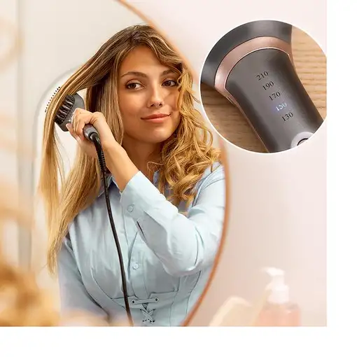 Cecotec InstantCare SquareBrush Cepillo alisador Caliente Bronce, Gris