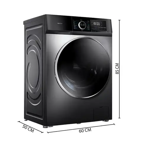 Cecotec Bolero Dresscode 7500 Inverter A lavadora Carga frontal 7 kg 1400 RPM Gris