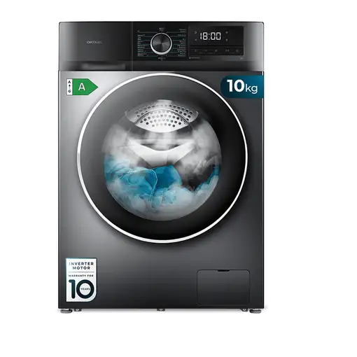 Cecotec 02471 lavadora Carga frontal 10 kg 1400 RPM Acero inoxidable