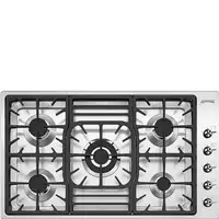 Smeg Classic PGF95-4 hobs Acero inoxidable Integrado 87 cm Encimera de gas 5 zona(