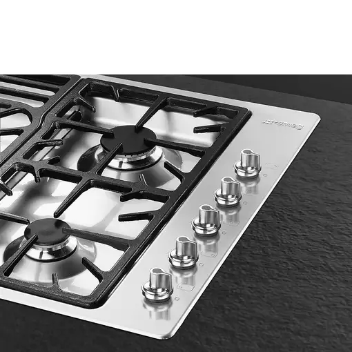 Smeg Classic PGF95-4 hobs Acero inoxidable Integrado 87 cm Encimera de gas 5 zona(
