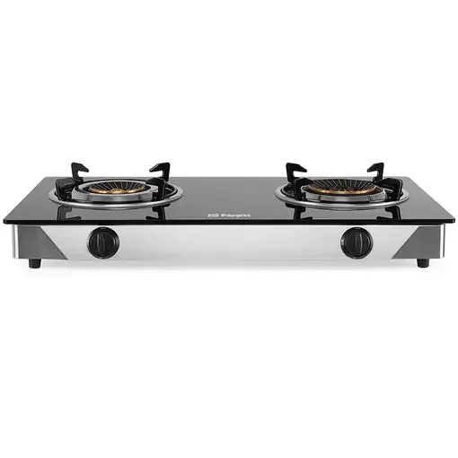 Orbegozo FO 2720 Negro, Acero inoxidable Encimera Encimera de gas 2 zona(s)