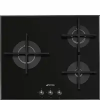 Smeg Linea PV163B3 hobs Negro Integrado 60 cm Encimera de gas 3 zona(s)