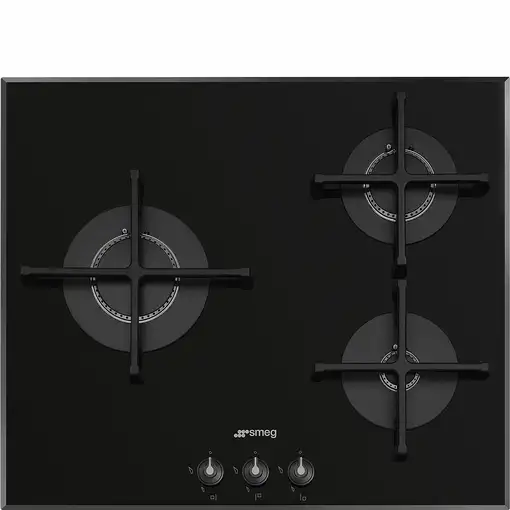 Smeg Linea PV163B3 hobs Negro Integrado 60 cm Encimera de gas 3 zona(s)