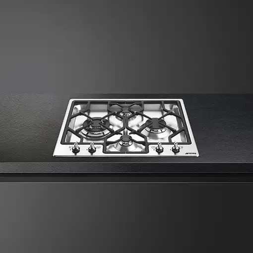 Smeg Classic PGF64-4 hobs Acero inoxidable Integrado 62 cm Encimera de gas 4 zona(