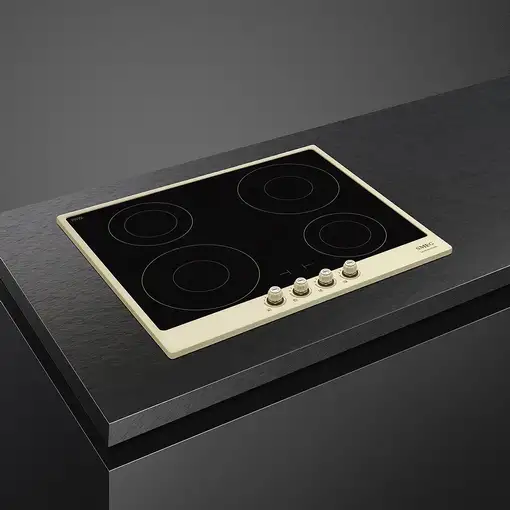 Smeg Cortina SI764POM hobs Crema de color Integrado 60 cm Con placa de inducción 4