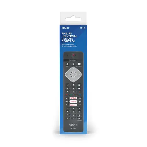 Savio RC-16 mando a distancia IR inalámbrico TV, Sintonizador de TV, Receptor de t