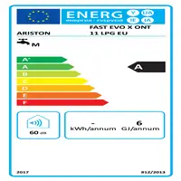 Ariston Fast Evo X 11 GPL Vertical Sin depósito (instantánea) Sistema de calentado