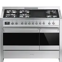 Smeg A3-81 cocina Cocina familiar tipo industrial Eléctrico Encimera de gas Acero
