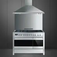 Smeg A3-81 cocina Cocina familiar tipo industrial Eléctrico Encimera de gas Acero