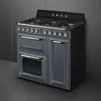 Smeg TR93GR cocina Cocina independiente Eléctrico Encimera de gas Gris