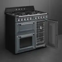 Smeg TR93GR cocina Cocina independiente Eléctrico Encimera de gas Gris