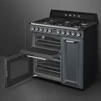 Smeg TR93GR cocina Cocina independiente Eléctrico Encimera de gas Gris