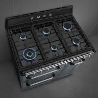 Smeg TR93GR cocina Cocina independiente Eléctrico Encimera de gas Gris