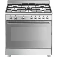 Smeg SX91GM cocina Cocina independiente A Gas Encimera de gas Acero inoxidable