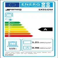 Smeg SX91GM cocina Cocina independiente A Gas Encimera de gas Acero inoxidable