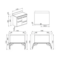 Smeg TR4110IGR2 cocina Cocina independiente Eléctrico Con placa de inducción Gris