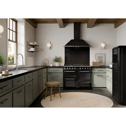 Smeg TR4110IBL2 cocina Cocina independiente Eléctrico Con placa de inducción Negro