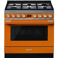 Smeg CPF9GPOR cocina Cocina independiente Eléctrico Encimera de gas Naranja