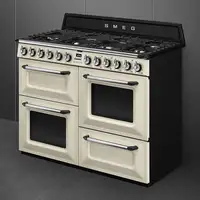 Smeg TR4110P1 cocina Cocina independiente Eléctrico Encimera de gas Negro, Crema d