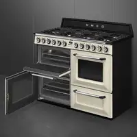 Smeg TR4110P1 cocina Cocina independiente Eléctrico Encimera de gas Negro, Crema d