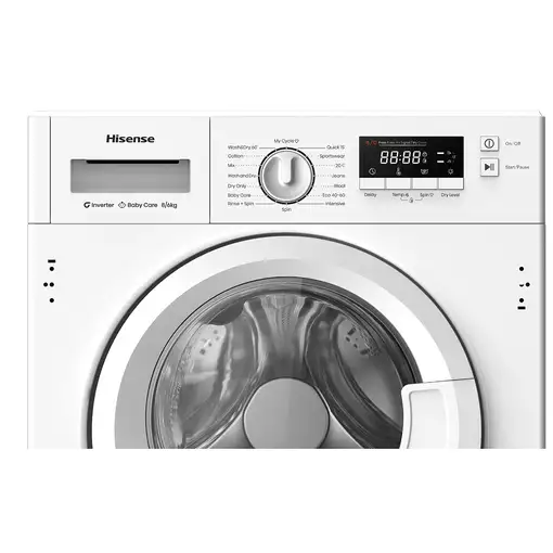 Hisense WD3M841BWIES lavadora-secadora Integrado Carga frontal Blanco E