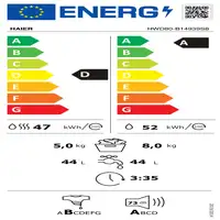 Haier I-Pro Series 3 HWD80-B14939S8 lavadora-secadora Independiente Carga frontal