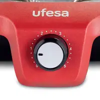 Ufesa BB7640 parrilla de interior 2300 W Negro, Rojo