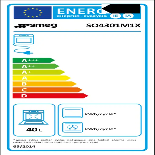 Smeg SO4301M1X microondas Acero inoxidable Integrado 850 W