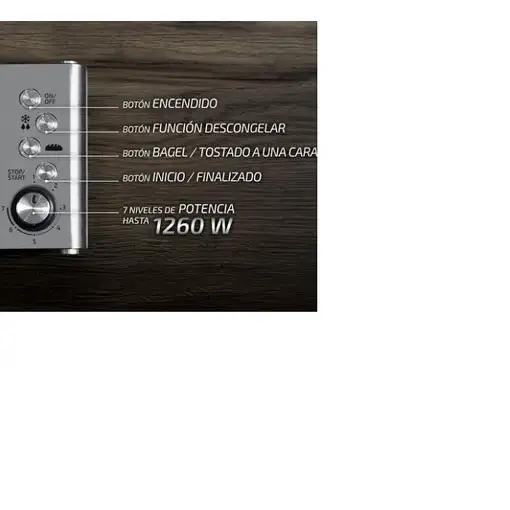 Cecotec VISIONTOAST 2 rebanada(s) 1260 W Negro, Acero inoxidable