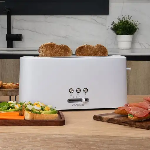 Cecotec 03189 tostadora 6 2 rebanada(s) 980 W Blanco